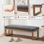 Banc d'entrée rembourré avec étagère à chaussures