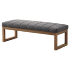 Banc d'entrée rembourré avec étagère à chaussures