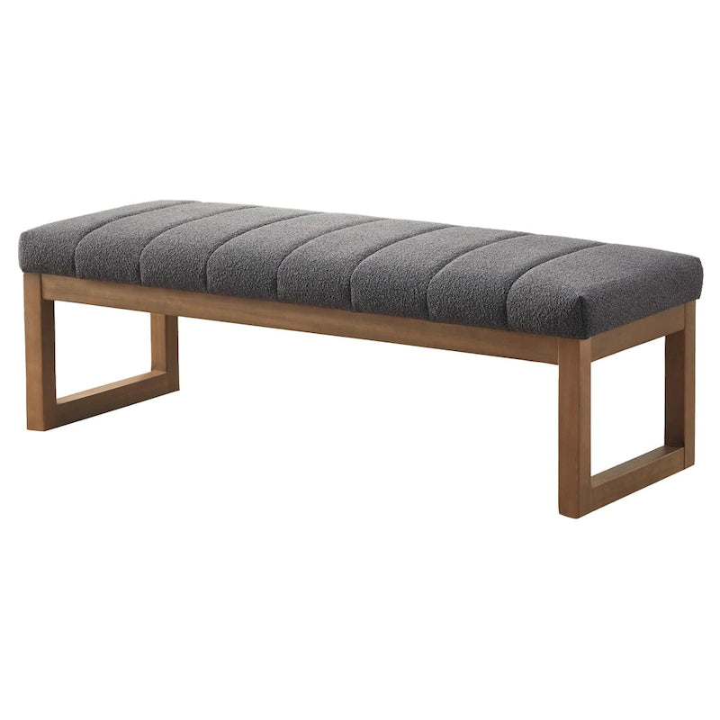 Banc d'entrée rembourré avec étagère à chaussures