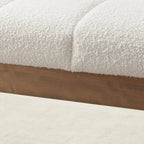 Banc d'entrée rembourré avec étagère à chaussures