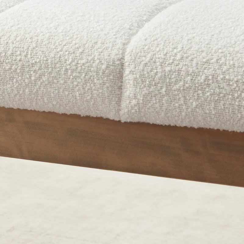 Banc d'entrée rembourré avec étagère à chaussures