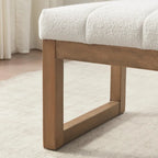 Banc d'entrée rembourré avec étagère à chaussures