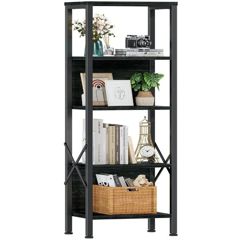 5 Tier Tall Bookshelf - 14.9D x 10.6W x 55.1H