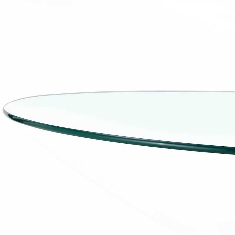Table de salle à manger ronde moderne avec plateau en verre élégant et pieds en métal robustes pour différents espaces