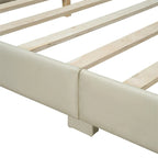 Lit plateforme double rembourré, format Queen et Twin XL, lit de sol/lit de jour en cuir PU pour mère et enfant, idéal pour la chambre à coucher