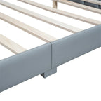 Lit plateforme double rembourré, format Queen et Twin XL, lit de sol/lit de jour en cuir PU pour mère et enfant, idéal pour la chambre à coucher