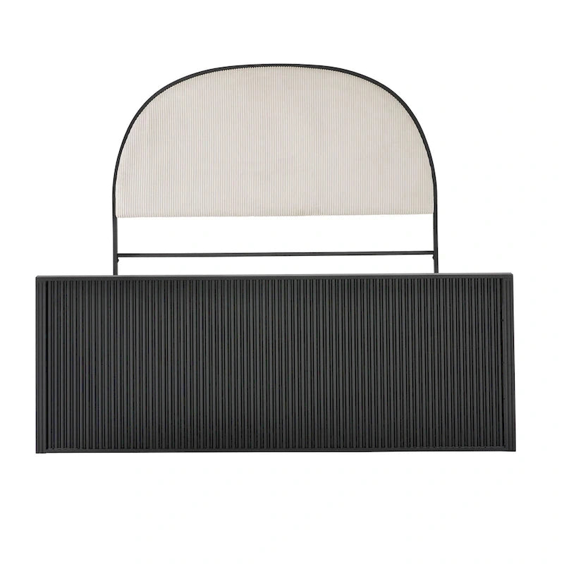 Lit Queen Choteau finition métal gris et finition noire par iNSPIRE Q Modern