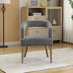 Fauteuil d'appoint moderne rembourré à dossier ouvert de 25,79 po de large, de forme cylindrique.