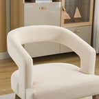 Fauteuil d'appoint moderne rembourré à dossier ouvert de 25,79 po de large, de forme cylindrique.