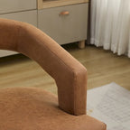 Fauteuil d'appoint moderne rembourré à dossier ouvert de 25,79 po de large, de forme cylindrique.