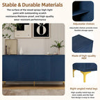 Buffet à 4 portes avec texture unique et étagères réglables