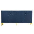 Buffet à 4 portes avec texture unique et étagères réglables