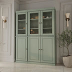 Vitrine Palace Imports 100% bois massif 48,5 avec portes en bois massif, 2 tiroirs et vitres dépolies