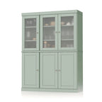 Vitrine Palace Imports 100% bois massif 48,5 avec portes en bois massif, 2 tiroirs et vitres dépolies