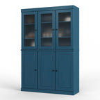 Vitrine Palace Imports 100% bois massif 48,5 avec portes en bois massif, 2 tiroirs et vitres dépolies