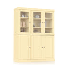 Vitrine Palace Imports 100% bois massif 48,5 avec portes en bois massif, 2 tiroirs et vitres dépolies