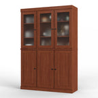 Vitrine Palace Imports 100% bois massif 48,5 avec portes en bois massif, 2 tiroirs et vitres dépolies
