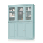 Vitrine Palace Imports 100% bois massif 48,5 avec portes en bois massif, 2 tiroirs et vitres dépolies