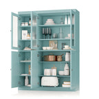 Vitrine Palace Imports 100% bois massif 48,5 avec portes en bois massif, 2 tiroirs et vitres dépolies