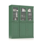 Vitrine Palace Imports 100% bois massif 48,5 avec portes en bois massif, 2 tiroirs et vitres dépolies