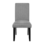 Ensemble table et chaises de cuisine 5 pièces, ensemble table à manger ronde 4 personnes, 4 chaises rembourrées avec pieds en bois d'hévéa