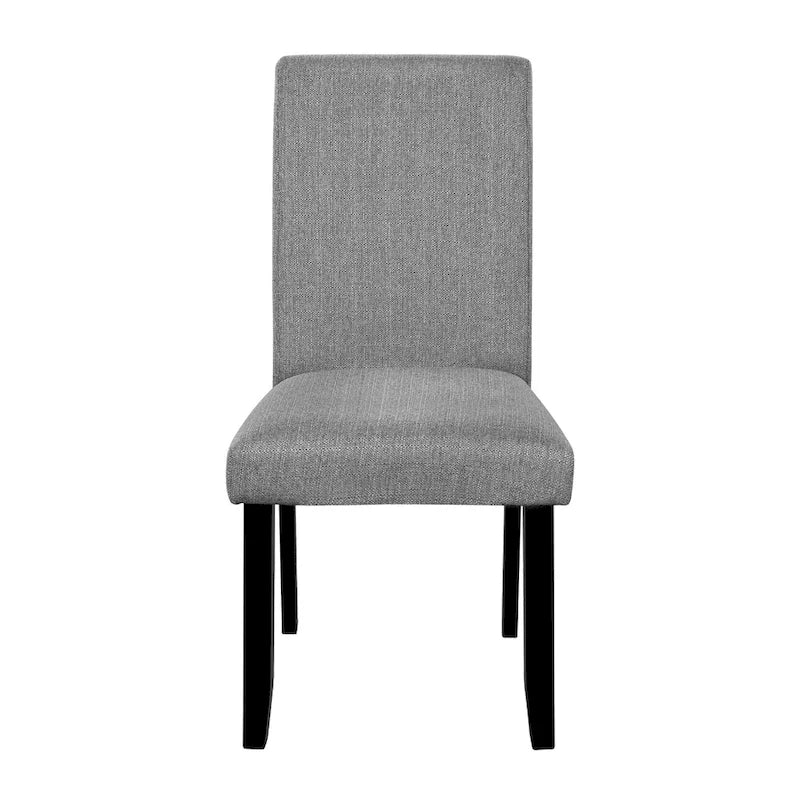 Ensemble table et chaises de cuisine 5 pièces, ensemble table à manger ronde 4 personnes, 4 chaises rembourrées avec pieds en bois d'hévéa