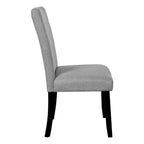 Ensemble table et chaises de cuisine 5 pièces, ensemble table à manger ronde 4 personnes, 4 chaises rembourrées avec pieds en bois d'hévéa