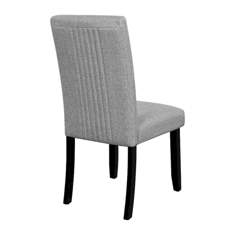 Ensemble table et chaises de cuisine 5 pièces, ensemble table à manger ronde 4 personnes, 4 chaises rembourrées avec pieds en bois d'hévéa