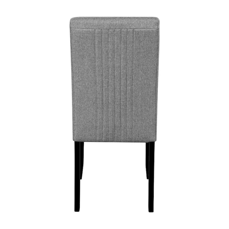 Ensemble table et chaises de cuisine 5 pièces, ensemble table à manger ronde 4 personnes, 4 chaises rembourrées avec pieds en bois d'hévéa