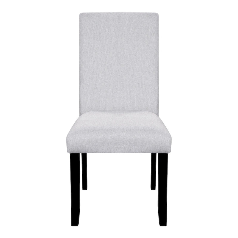 Ensemble table et chaises de cuisine 5 pièces, ensemble table à manger ronde 4 personnes, 4 chaises rembourrées avec pieds en bois d'hévéa