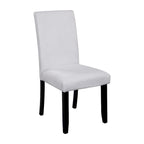 Ensemble table et chaises de cuisine 5 pièces, ensemble table à manger ronde 4 personnes, 4 chaises rembourrées avec pieds en bois d'hévéa