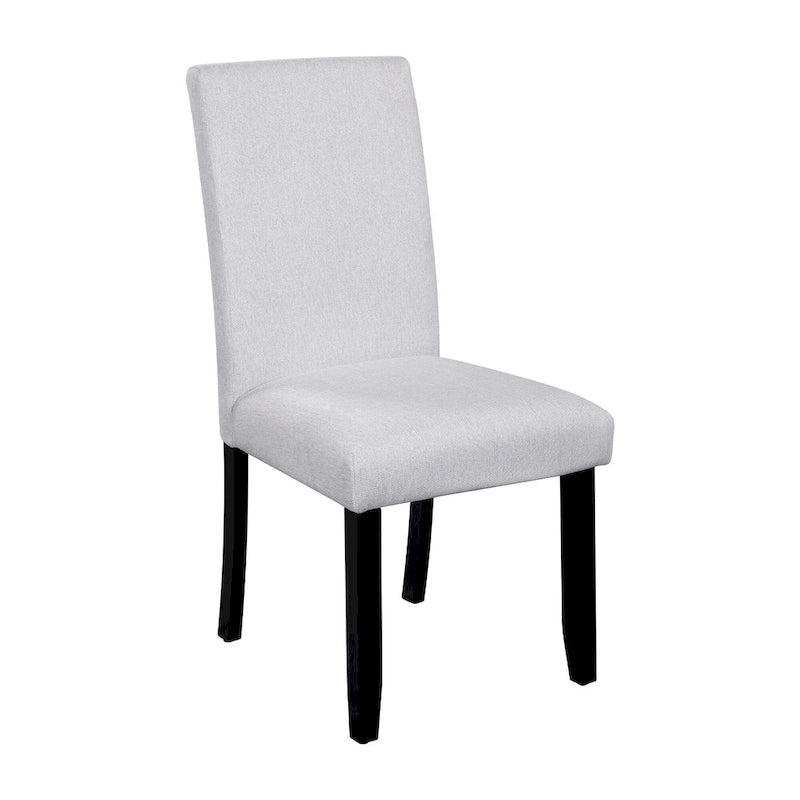 Ensemble table et chaises de cuisine 5 pièces, ensemble table à manger ronde 4 personnes, 4 chaises rembourrées avec pieds en bois d'hévéa