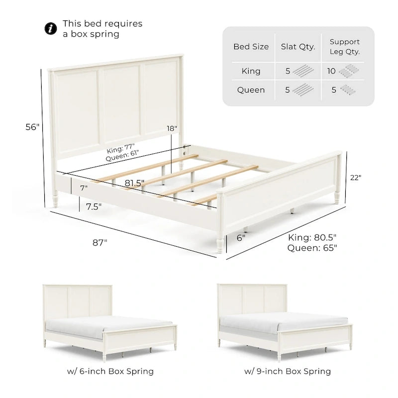 Lit Arlena Classic Modern en bois massif de Furniture of America
