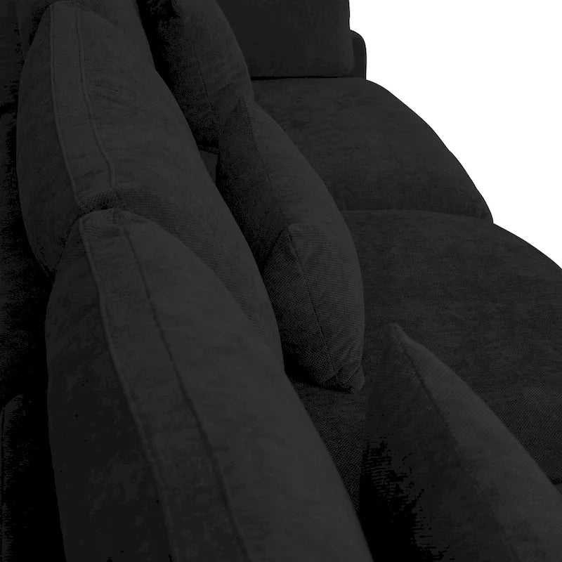 Canapé d'angle moderne et confortable en lin, garni de duvet, canapé nuage, causeuse pour appartement