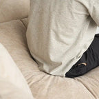 Canapé d'angle moderne et confortable en lin, garni de duvet, canapé nuage, causeuse pour appartement