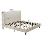 Cadre de lit King luxueux et capitonné offrant un soutien exceptionnel