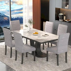 Ensemble de 6 chaises de salle à manger rembourrées VECELO, style Parson classique, chaises Parson modernes de 37 pouces