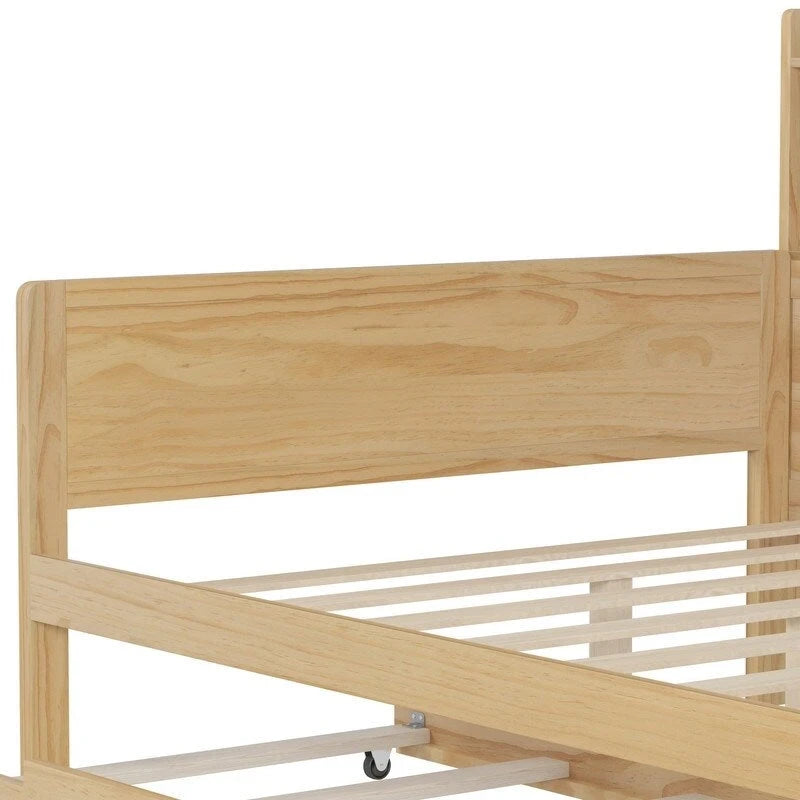 Lit de jour multifonctionnel pour lit simple/double avec étagères de rangement et bureau, cadre de lit plateforme en bois avec lit gigogne simple
