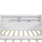 Lit de jour multifonctionnel pour lit simple/double avec étagères de rangement et bureau, cadre de lit plateforme en bois avec lit gigogne simple