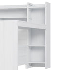 Lit de jour multifonctionnel pour lit simple/double avec étagères de rangement et bureau, cadre de lit plateforme en bois avec lit gigogne simple