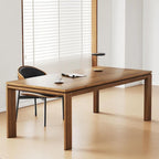 Table de salle à manger moderne du milieu du siècle en bois massif de 62,99 pouces pour 4 à 6 personnes