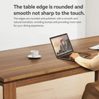 Table de salle à manger moderne du milieu du siècle en bois massif de 62,99 pouces pour 4 à 6 personnes