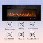 Meuble TV rustique VECELO 70 avec ou sans cheminée (2 options), table multimédia avec étagères de rangement