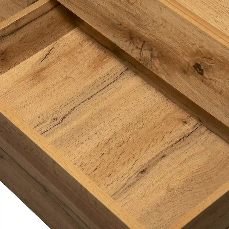 Meuble TV 70,9 pouces avec double espace de rangement et porte abattante pour téléviseurs jusqu'à 80 pouces.