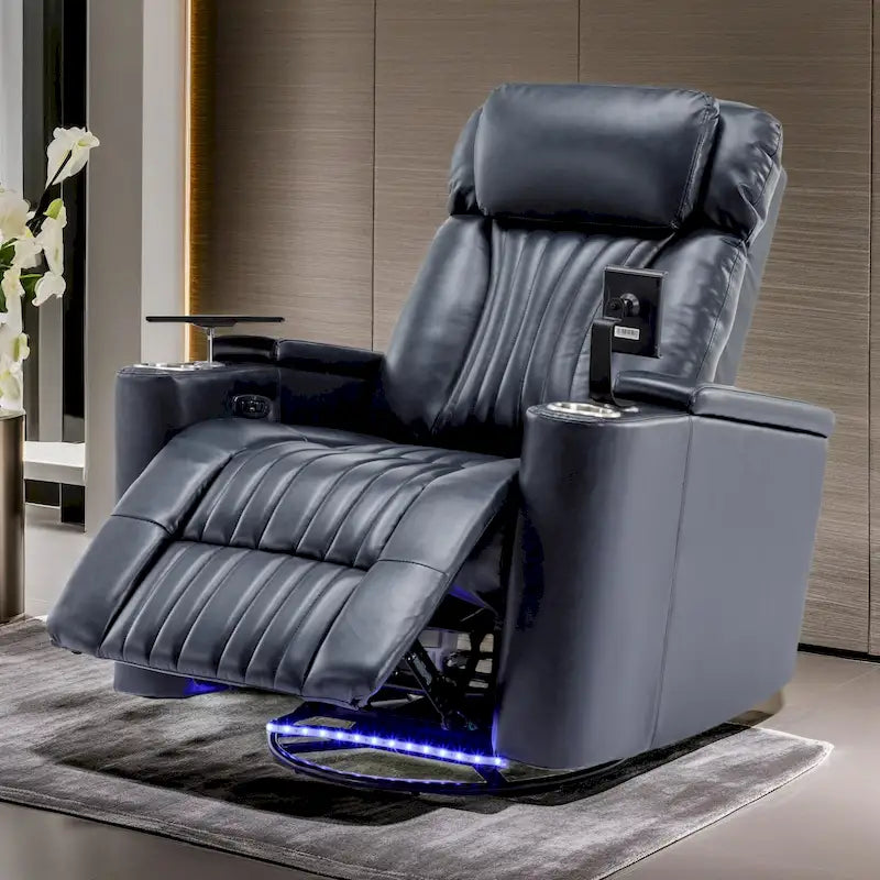 Fauteuil inclinable électrique pivotant multifonctionnel à 270° pour home cinéma