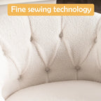 Fauteuil pivotant en velours avec repose-pieds, rotation à 360° et capacité de charge de 136 kg