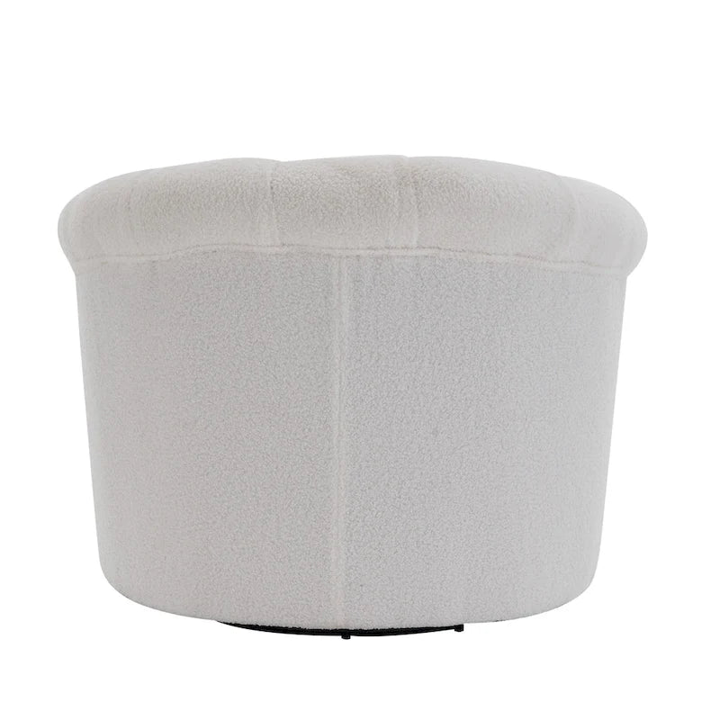 Fauteuil pivotant en velours avec repose-pieds, rotation à 360° et capacité de charge de 136 kg