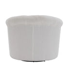 Fauteuil pivotant en velours avec repose-pieds, rotation à 360° et capacité de charge de 136 kg