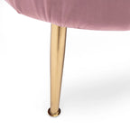 Canapé 3 places en velours à coutures canalisées avec pieds en métal