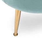 Canapé 3 places en velours à coutures canalisées avec pieds en métal